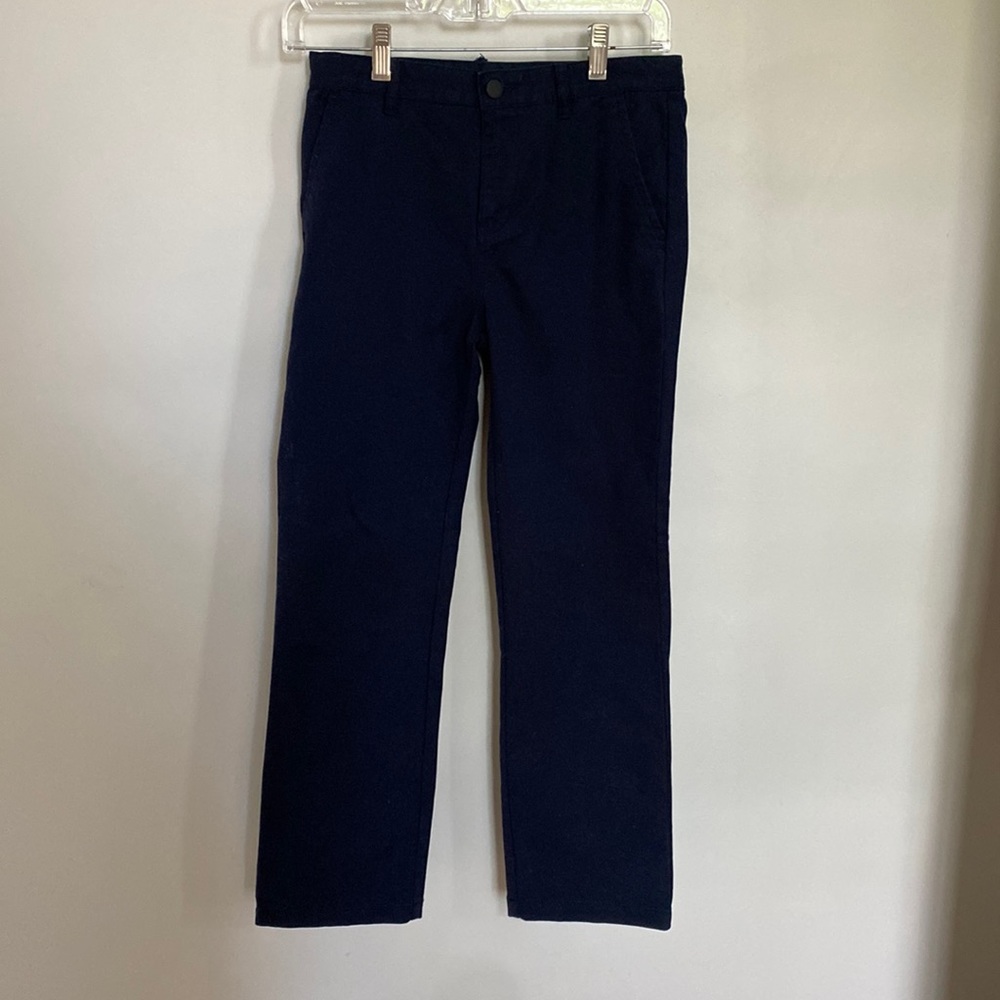 Old Navy Boys 12 Straight Built-in Flex Khaki Navy Pants